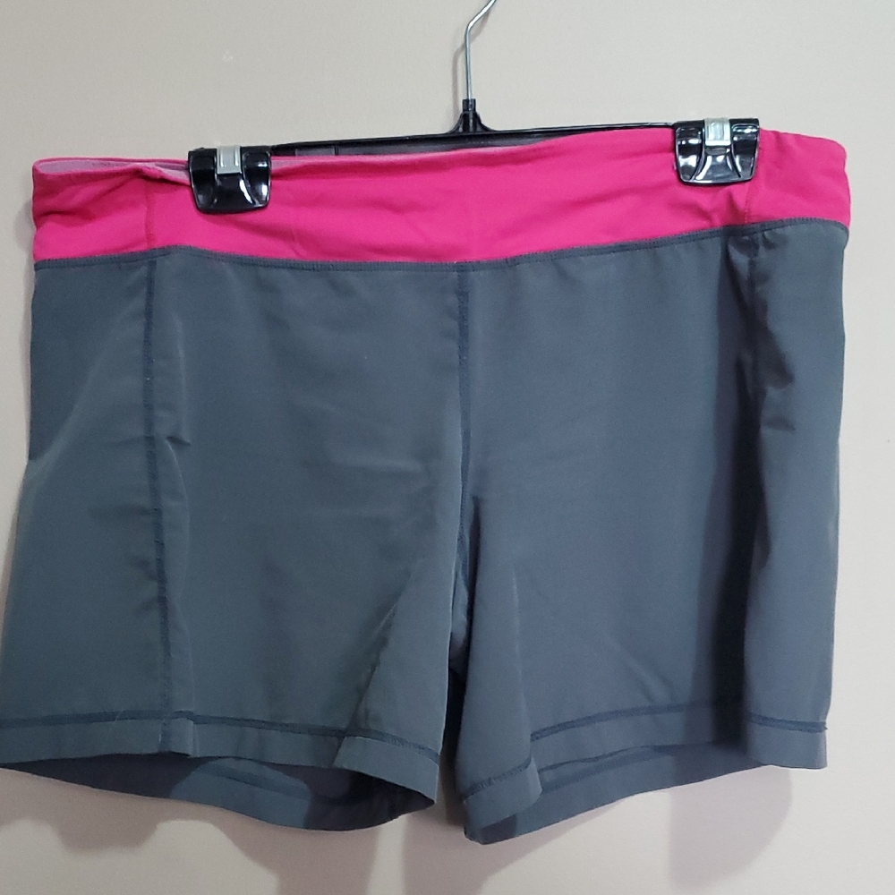 Lululemon Athletica Gray and Pink Athletic Shorts